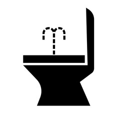 Bidet Toilet Seat silhouette icon. Vector.