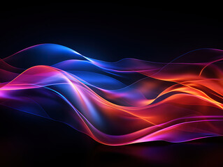 Fantastic Colorful Neon Light Waves: A Vibrant Display of Dynamic Energy and Motion