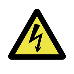 High voltage icon. Electrical warning. Vector.