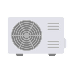 Flat design ac outdoor unit icon. Vector.