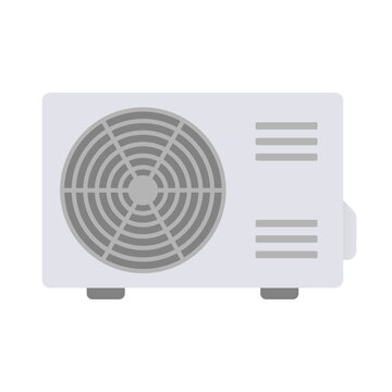 Flat design ac outdoor unit icon. Vector.
