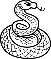 Fototapeta premium Snake lineart