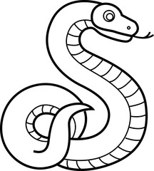 Fototapeta premium Snake lineart