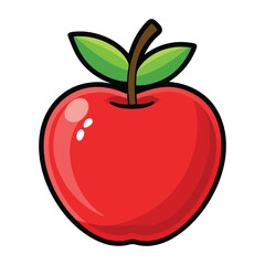  Apple Fruit Cartoon Icon Illustration