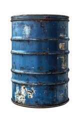 Obraz premium Rusty Blue Metal Barrel