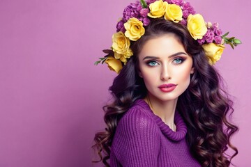 Naklejka premium Beauty woman