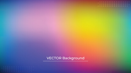 Smooth and blurry colorful gradient mesh background. Modern bright rainbow colors. Easy editable soft colored vector banner template. Premium quality