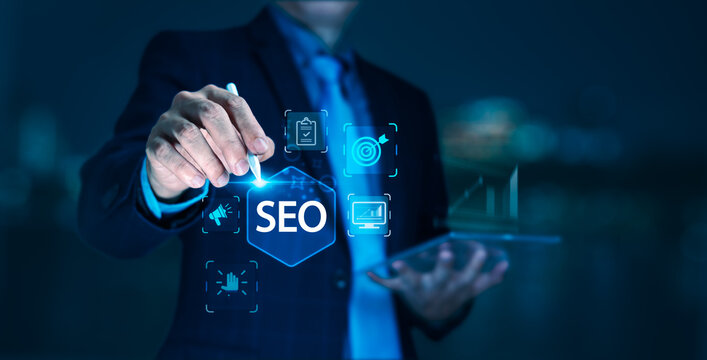 Mastering Digital Landscape - Businessman Optimizing SEO