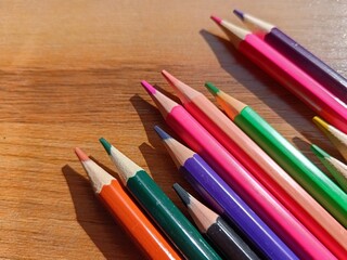 pencils on a white background