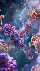 Microscopic View of a Virus in Motion.