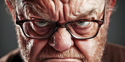 portrait of a man with a unhappy face, ai generated.