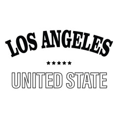 los angeles california Vector illustration style vintage surfing theme badge design. For t-shirt prints, posters, stickers and other uses.
