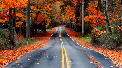 Fototapeta premium road in autumn