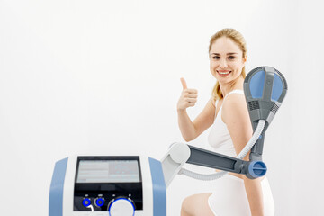 SIS to help with healing joints through electromagnetic therapy. Super inductive system for leg...