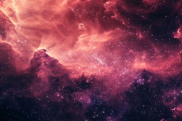 Naklejka premium A majestic view of a distant nebula