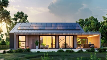 Fototapeta premium 3d design of a smart eco house.