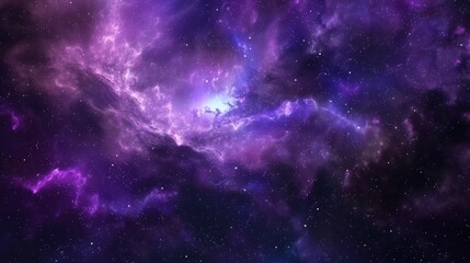 Purple Nebula in Outer Space