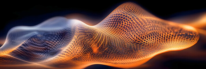 abstract background with glowing lines, ai generated.