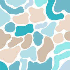 Abstract pattern background with organic shapes in beach themed colours