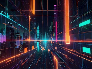 Vibrant Illustration of Online Interfaces: Social Media, Fintech, E-commerce, Influencers – Dynamic Digital Stream of Platforms Showcasing Modern Technology, Connectivity, and Online Interaction