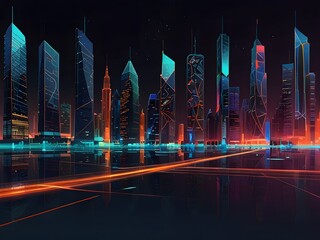 Vibrant Illustration of Online Interfaces: Social Media, Fintech, E-commerce, Influencers – Dynamic Digital Stream of Platforms Showcasing Modern Technology, Connectivity, and Online Interaction