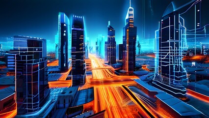 Vibrant Illustration of Online Interfaces: Social Media, Fintech, E-commerce, Influencers – Dynamic Digital Stream of Platforms Showcasing Modern Technology, Connectivity, and Online Interaction