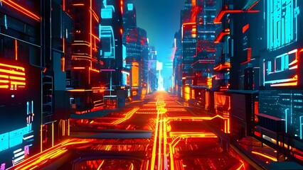 Dynamic Online Interfaces Stream Illustration – Vibrant Kaleidoscope of Social Media, Fintech Services, E-commerce Websites, and Influencer Profiles – Digital Connectivity and Engagement Visual