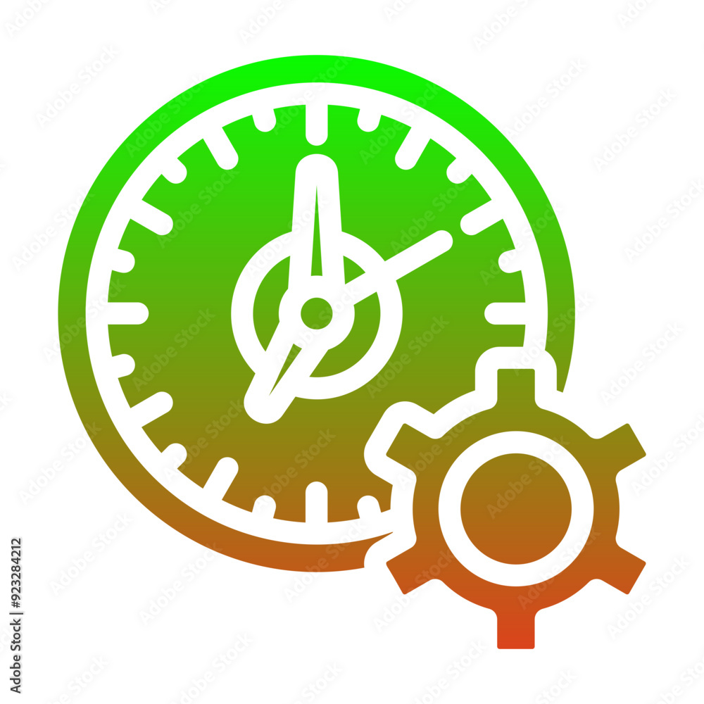 Sticker clock icon