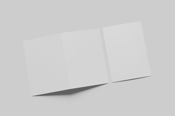 A4 Bifold Brochure Blank Mockup