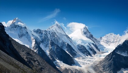 Obraz premium mountain range with ice, AI generated
