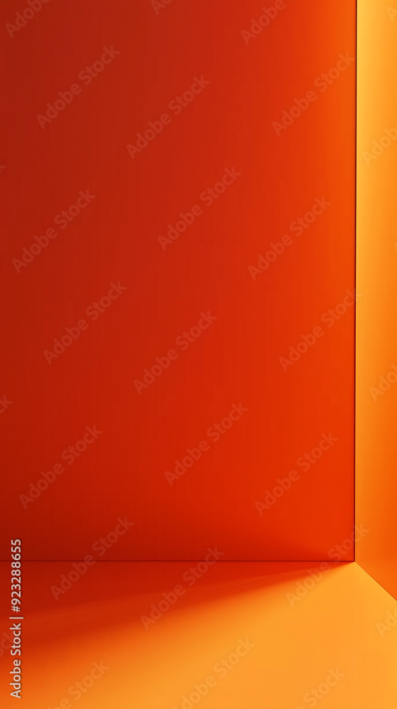 Poster vibrant orange minimalistic background with a gradient smooth lighting and shadows clean modern abst