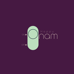 happy onam in creative style. eps8