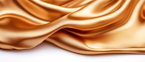 Obraz premium Closeup of rippled white silk fabric