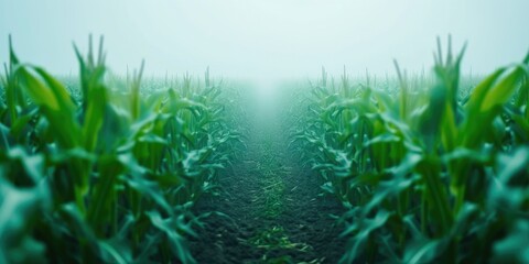 Ghostly Shapes in a Misty Corn Maze