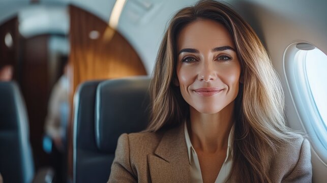 Middle-Aged Woman on Corporate Business Trip