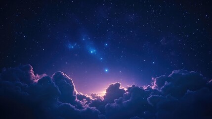 Obraz premium Dreamy Nighttime Landscape with Cinematic Flare