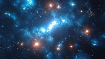 Obraz premium Starry Sky with Bright Shooting Stars
