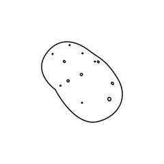 potato symbol illustration emoji vector