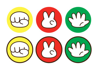 
じゃんけんのアイコンセット
