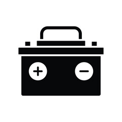 car battery icon vector design template simple and clean