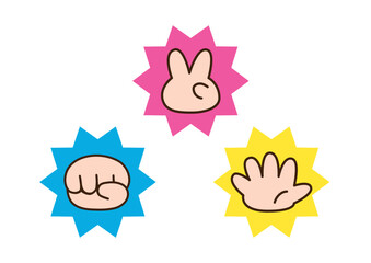 じゃんけんのアイコンセット