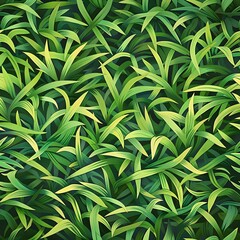 A seamless pattern inspired by a lush green grass landscape