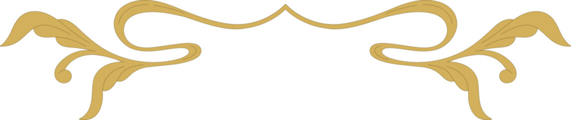 Art Nouveau floral border. Decorative element. Vector.