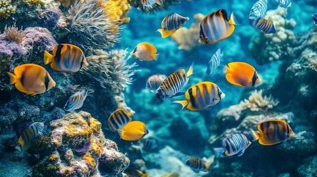 fondo del mar arrecife colorido