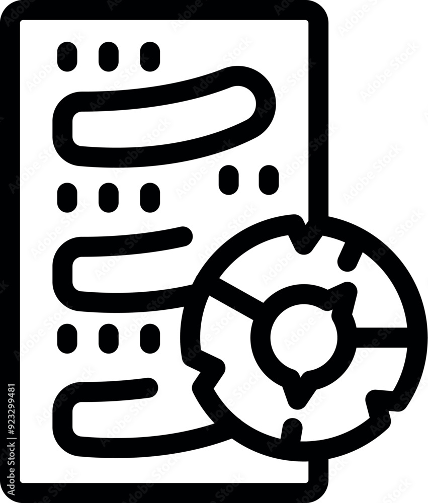 Poster software development process with code optimization gear icon, simple style