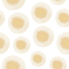 Watercolor abstract circles. Seamless pattern. Simple surface design.