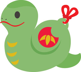 巳年のかわいい蛇の置物