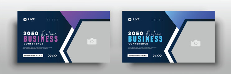 YouTube thumbnail for workshop promotion cover banner and business web banner template	