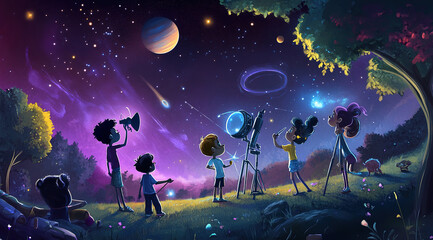 Industrial Worker in Hard Hat and Protective Glasses Overseeing Solar Panels Against a Blue Sky. The photo emphasizes modern renewable energy technology with a vibrant color scheme and light halation 