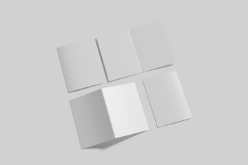 A5 Bifold Brochure Blank Mockup
